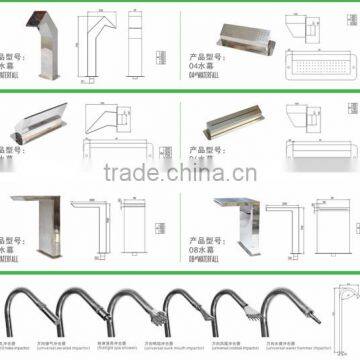 Strong Power Massage Stainless Steel Spa Shower Goose ,snake Shape Garden Pond Waterfall,protable Curtain for Outdoor Pool photo-2