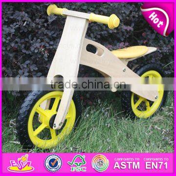 2016 wholesale cheap kids wooden bike bicycle,top fashion child wooden bike bicycle W16C134