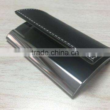 Promotion Leather&Metal Business Card Holder/High Quality PU&Metal Business NameCard Case photo-3