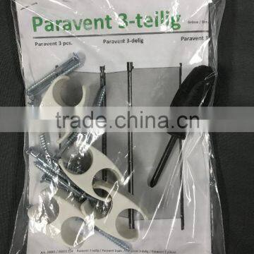 Red 4 Pieces Folding Screen With Steel Frame photo-5