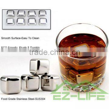2017 Ruian Wholesale Custom Engraved Stainless Steel Whisky Cooler Rocks/whisky Stones/wine Ice Cubes photo-2