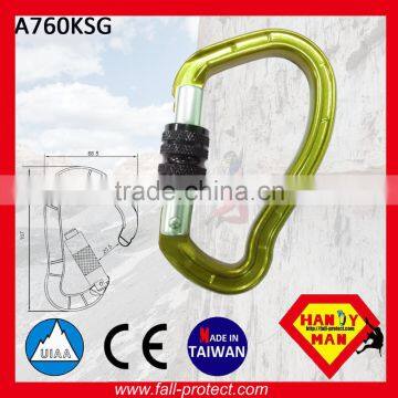 Screw Lock 25KN Mountain Climbing Carabiner With CE&UIAA Certificate