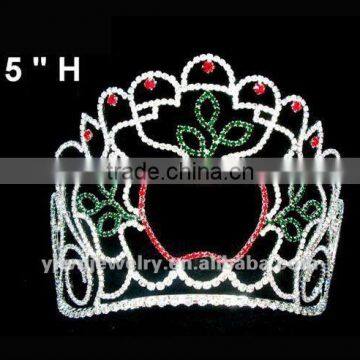 HC172-0008 High-Grade Rhinestone Colored Pageant Crown &Tiara 2017 In Halo