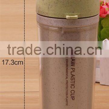 L00012 Europe Most Popular Wheat Material Pink Lid Plastic Joyshaker Water Bottle/plastic Water Bottle From Yiwu photo-6