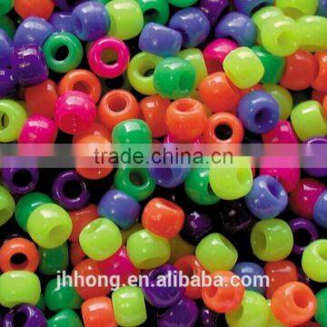 2014 populare kids diy beads mixed color plastic pony beads Colorful big hole letter beads kit for kids bracelet kit