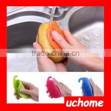 UCHOME Kitchen Tool Fruits Vegetables Potatoes Scrubber Protect Cleaning Brush