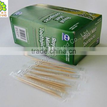 65 mm mint flavor cello wrapped wood toothpick