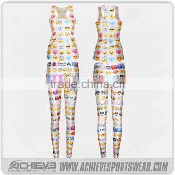 custom gym legging breathable anti-bacterial yoga wear compression tights