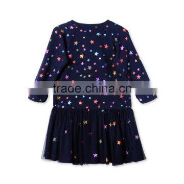 Beautiful Model Midnight Star Kid Frocks Designs Dress Gril Dresses HSD5587 photo-2