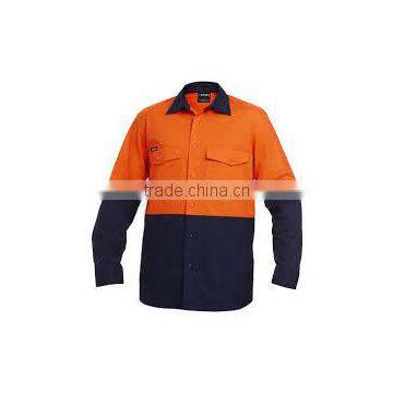 Factory Custom Short Sleeves Cotton Safety Shirts Fluorescent Hi Vis Work Shirts photo-2