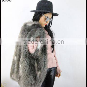 Artificial Fur Gilet Open Front Womens Light Brown Faux Fur Vest photo-6