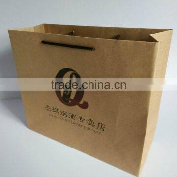 Wholesale TOP Quality Reusable Custom Logo printing Kraft Paper Bag