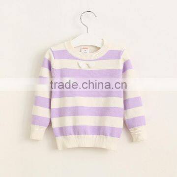 3 Colors Avaliable Baby Girls Striped Sweater Pullover for Spring and Fall New photo-3