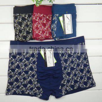 Printed Geometry Fashion Bamboo Fiber Men Briefs Stock Men Boxer Briefs Boyshort photo-2
