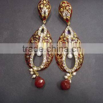 Indian Traditional Ethnic Pearl Jumka Earrings