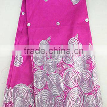 2017 Hot Selling African Raw Silk George Fabric India George Wrappers photo-2