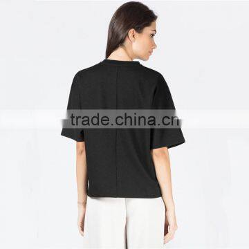 Black Logo Pique Boxy T-shirt Made in Peru t Shirts photo-2