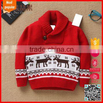 Cute children pullover sweater with embroidery pattern