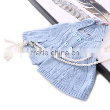 100% cashmere cable knit double-breasted baby poncho 2016 winter