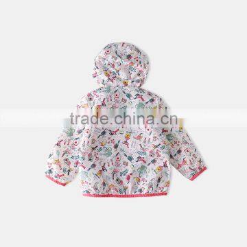 S60593B 2017 Girls Outwear Jacket Autumn Fashion Baby Girls Children Woodpecker Print Long Sleeve Hoodie Jacket Outer Coat photo-4