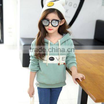 S60053B Girl's Sweet Coat Thickening Long-sleeved Hoodies photo-3