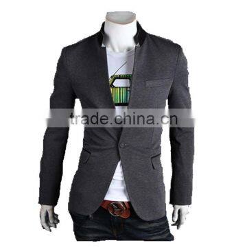MOQ 1 pc Cotton and Polyester Mixed Stand Collar British Style Tunic Suit for Man photo-5