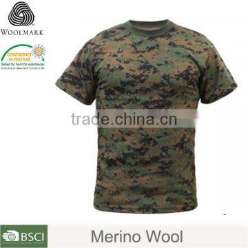 Customize merino wool army shirt,good quality dry fit camo shirt