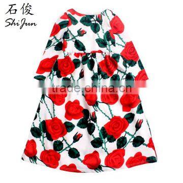 ShiJ Kids Clothes Rose Long Maxi Girls Dress