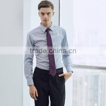China Casual Office Shirt Factory Mens Band Collar Long Sleeve Dress Shirt photo-4