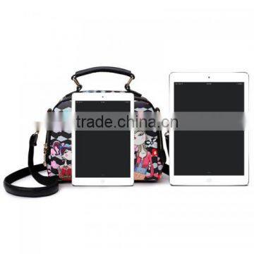 School Girls Go Shopping PU Leather Polyester Character Pattern 82721 Shoulder Bag photo-2