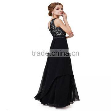 Hot Wedding Dress for Lace Jointing Chiffon Floor Length Dresses,sleeveless High Waist Empty Back Apparel OEM photo-4