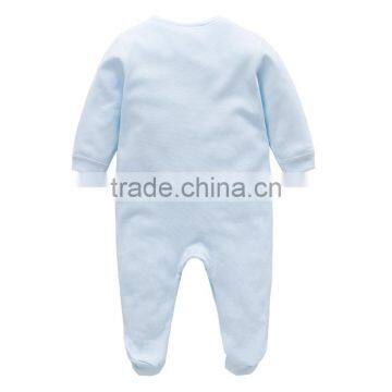 Wholesale Baby Cotton Romper Footed Bodysuit Long Sleeve Baby Onesie photo-2