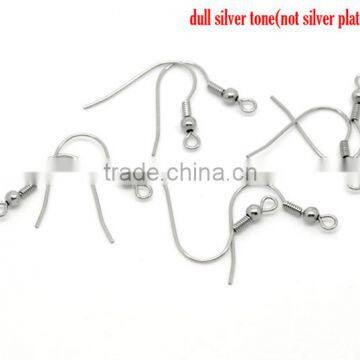 Silver Tone Earring Wire Hooks 21x23mm0 Pairs photo-3