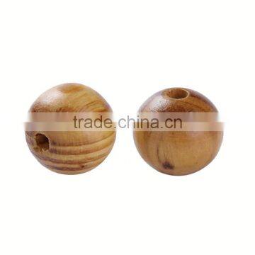 Low Price Brown Stripe Pattern Pine Wood Spacer Beads photo-3
