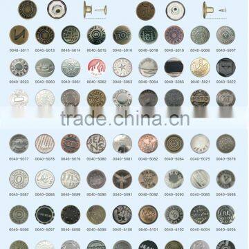 Low Price Hight Quality Geometric Pattern Jean Button Zamak Button photo-6