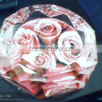 luxury rose crystal ashtray