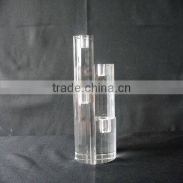 Hot Sale !!! Unique Cylindrical Crystal Candle Holder For Tea Light Table decoration JKC-0001