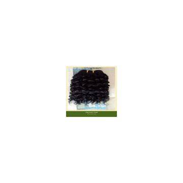French Wave Human Hair Mix Synthetic Hair Weave Extensions photo-2
