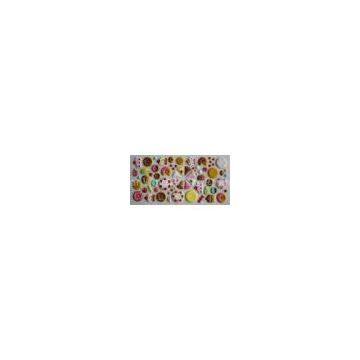 Japan Style Sweet Cakes / Cookies 3D Soft PVC Foam Stickers, Cute Puffy Stickers For Mp3, Mp4