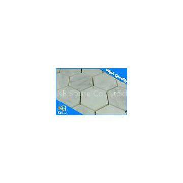 Polished White Marble Mosaic Wall Tiles / Natural Stone Marble Subway Tile for Home or Hotel