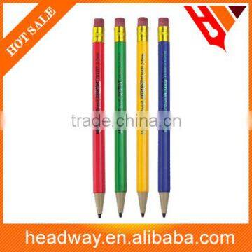 0.5mm/0.7mm HB lead plastic propelling mechanical pencil with eraser