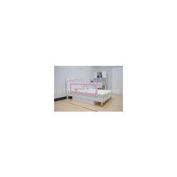 Stainless Steel Pink Baby Bed Rails 150CM Fold With Woven Net