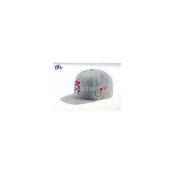 Flat Embroidery Hard Visor Snapback Baseball Caps with Plastic Back Closure