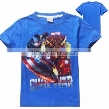 (2016 Hot Movie Captain America 3 Civil War) Iron man T-Shirt for kids, Captain America design children's T shirt cheap price