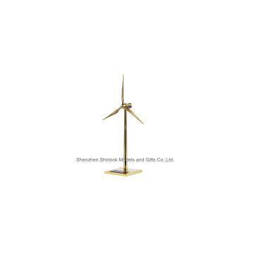 Diecast Zinc Alloy and ABS Plastic Blades Solar Wind Generator Model