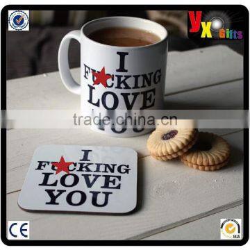 I F***Ing Love You Mug And Coaster Set by DO YOU PUNCTUATE?/soft pvc coaster