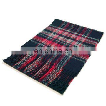 Fashional Pretty Soft Cozy Elegant Warm Popular Plaid Tatting Scarf photo-4