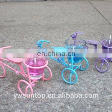 Long Bicycle Design With Jelly Candle Wedding Party Decorations