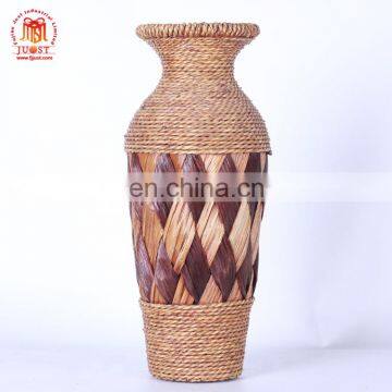 Chinese Wholesale Tall Personalized Round Rattan Urn Vase