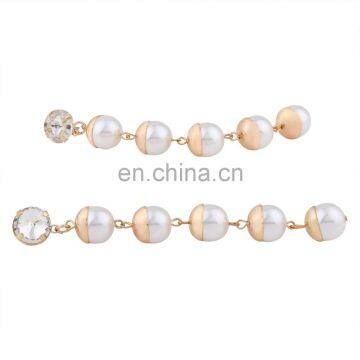 Fashionable Simple Long Pearl Tassel Earrings photo-5